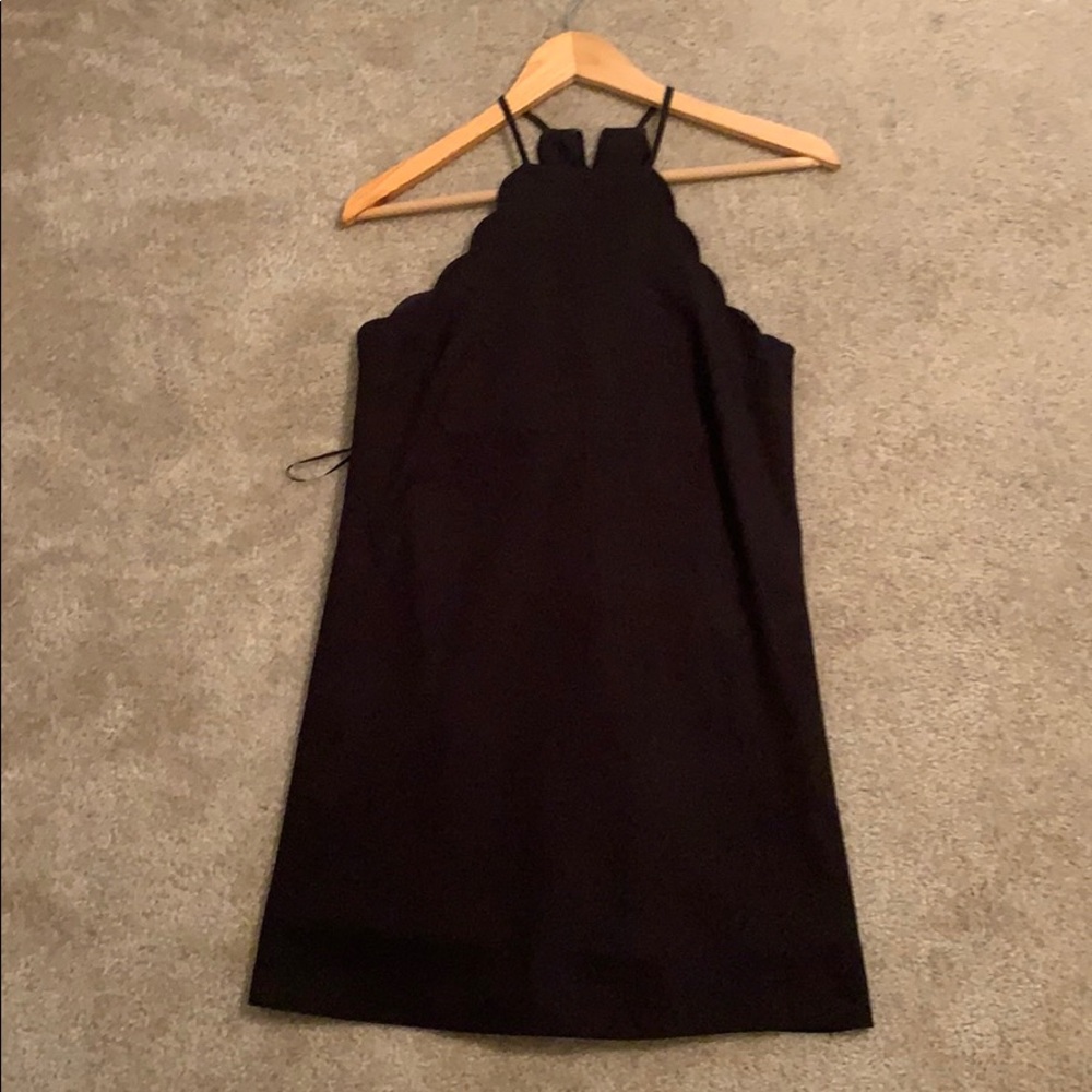 black mini dress